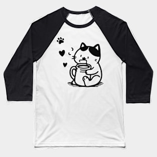 eating cat Baseball T-Shirt